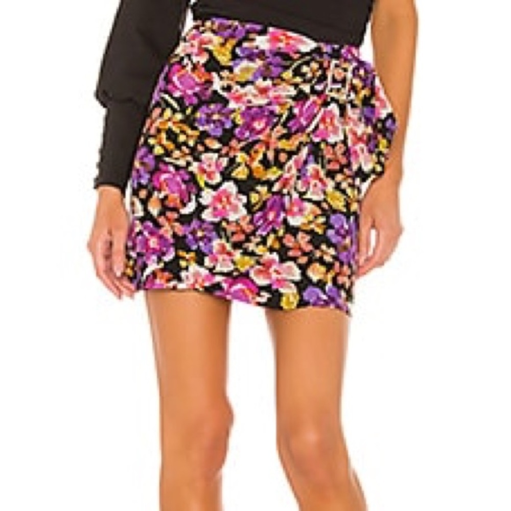 Lovers + Friends XS Floral Soren Mini Skirt